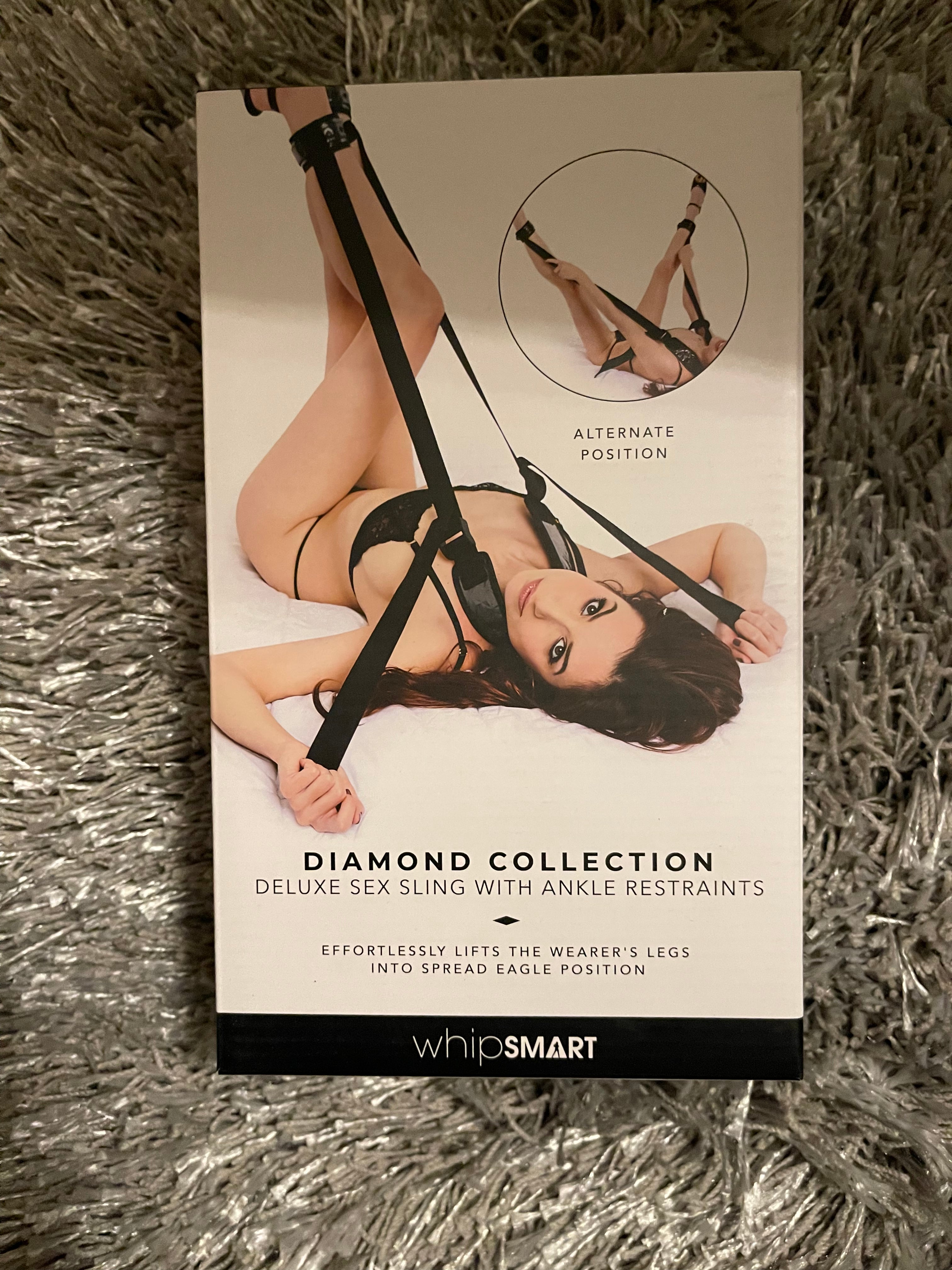 Diamond Deluxe Sex Sling with Ankle Cuffs in Black – Seductive Apparel N  More